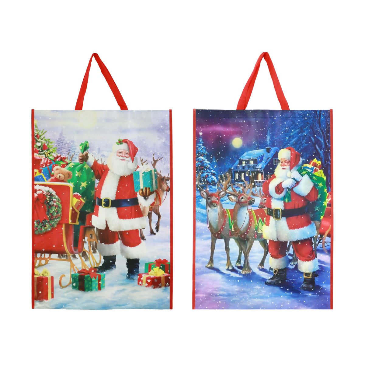 Jumbo Retro Santa Shopper Bag - Assorted