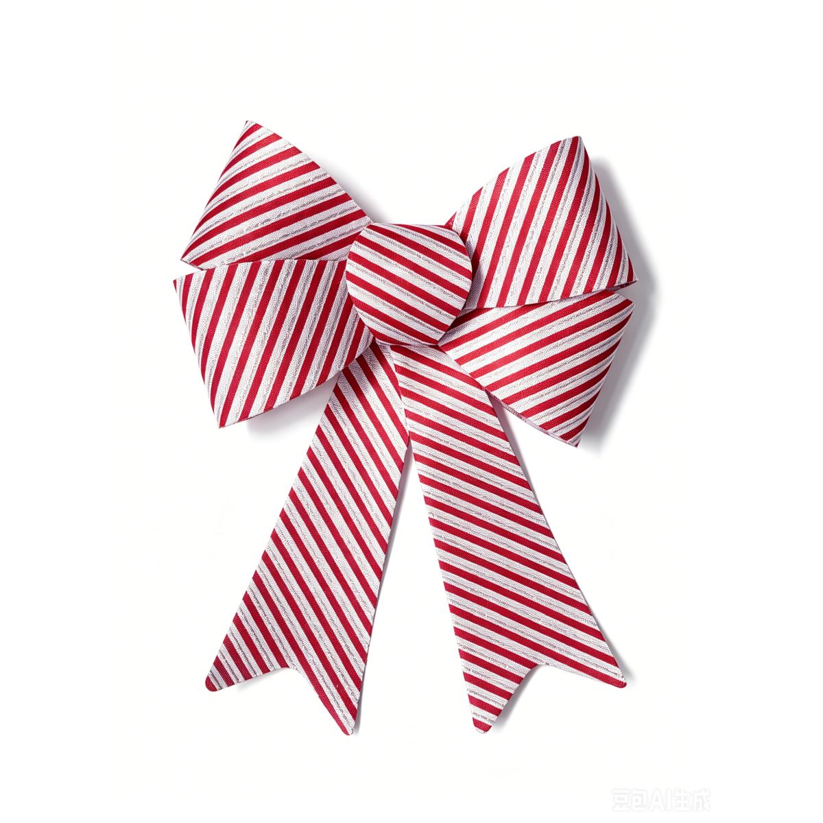 Christmas Candy Stripe Bow 24 x 18cm - Red/White