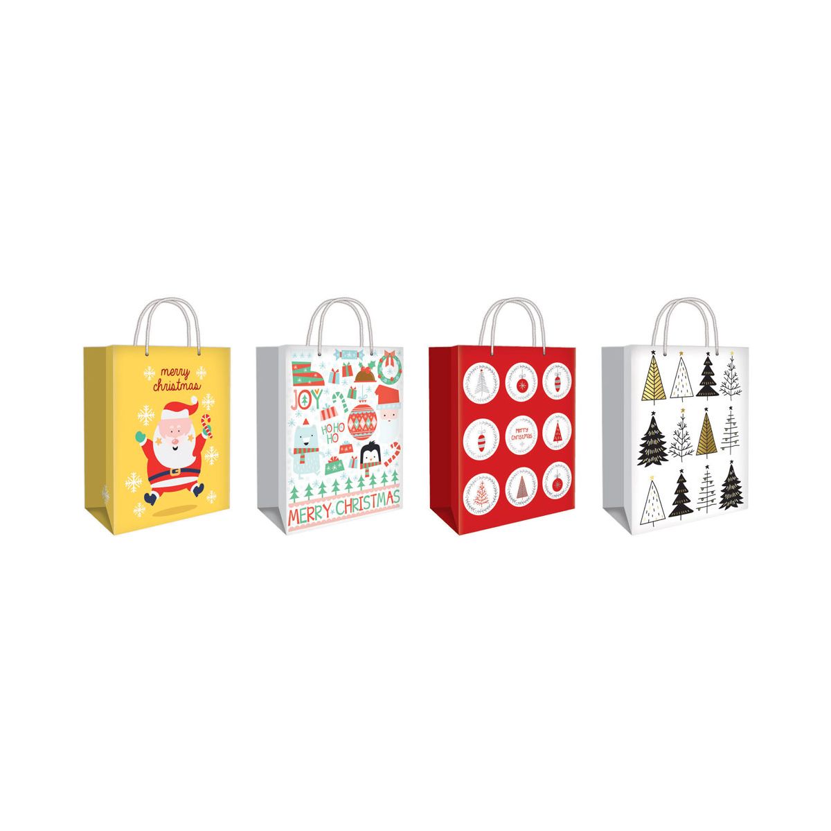 Medium Christmas Gift Bag with Tag 22.7 x 18 x 10cm