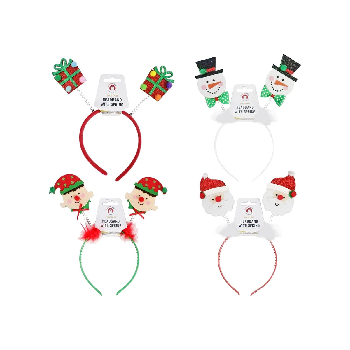 Headband with Spring Topper 4 Assorted