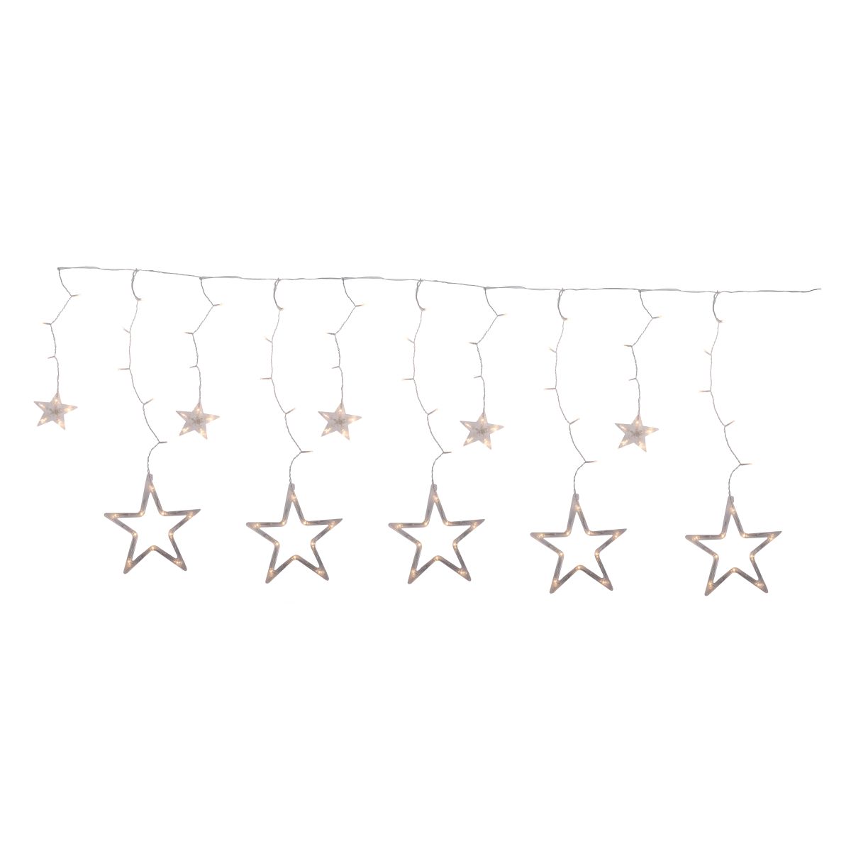 Christmas LED Star Curtain Light 10 Star 2m - Warm White