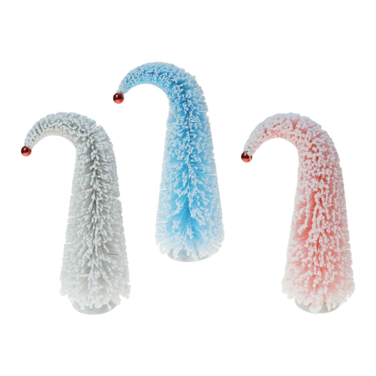 Xmas Twisty Pastel Snow Tree 20cm - Assorted