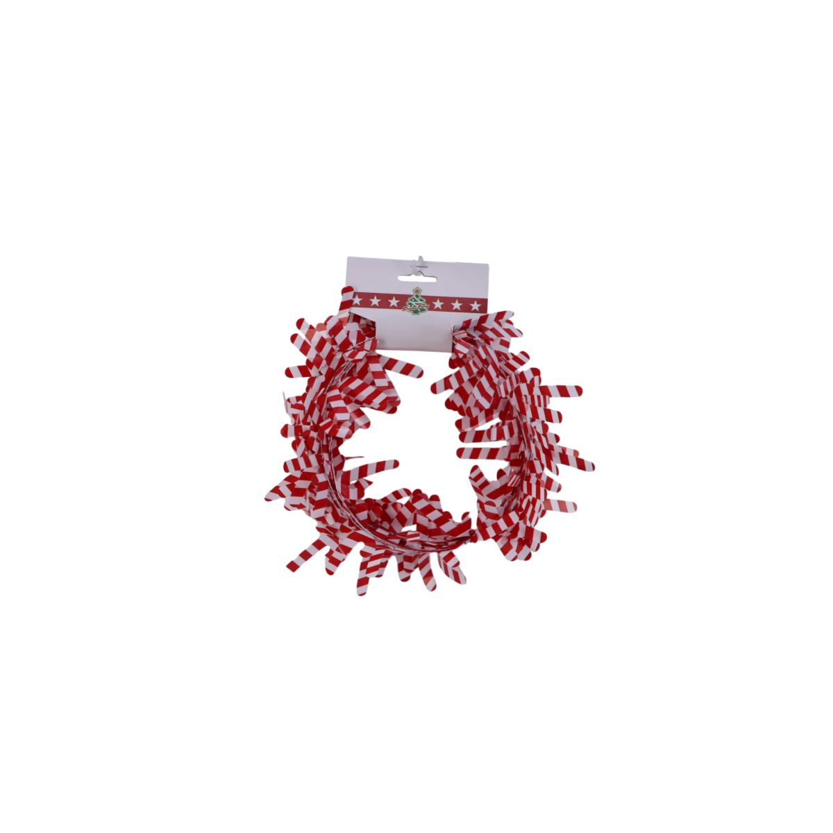 Christmas Candy Cane Garland - Red/White