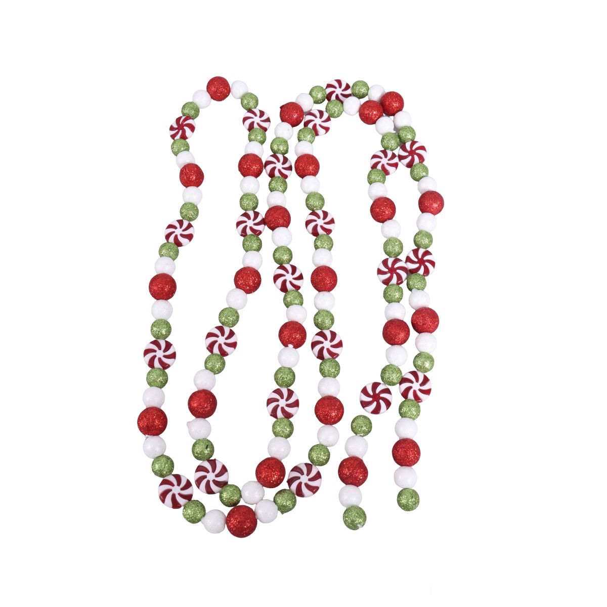 Christmas Beaded Garland 230cm - Red/Green/White