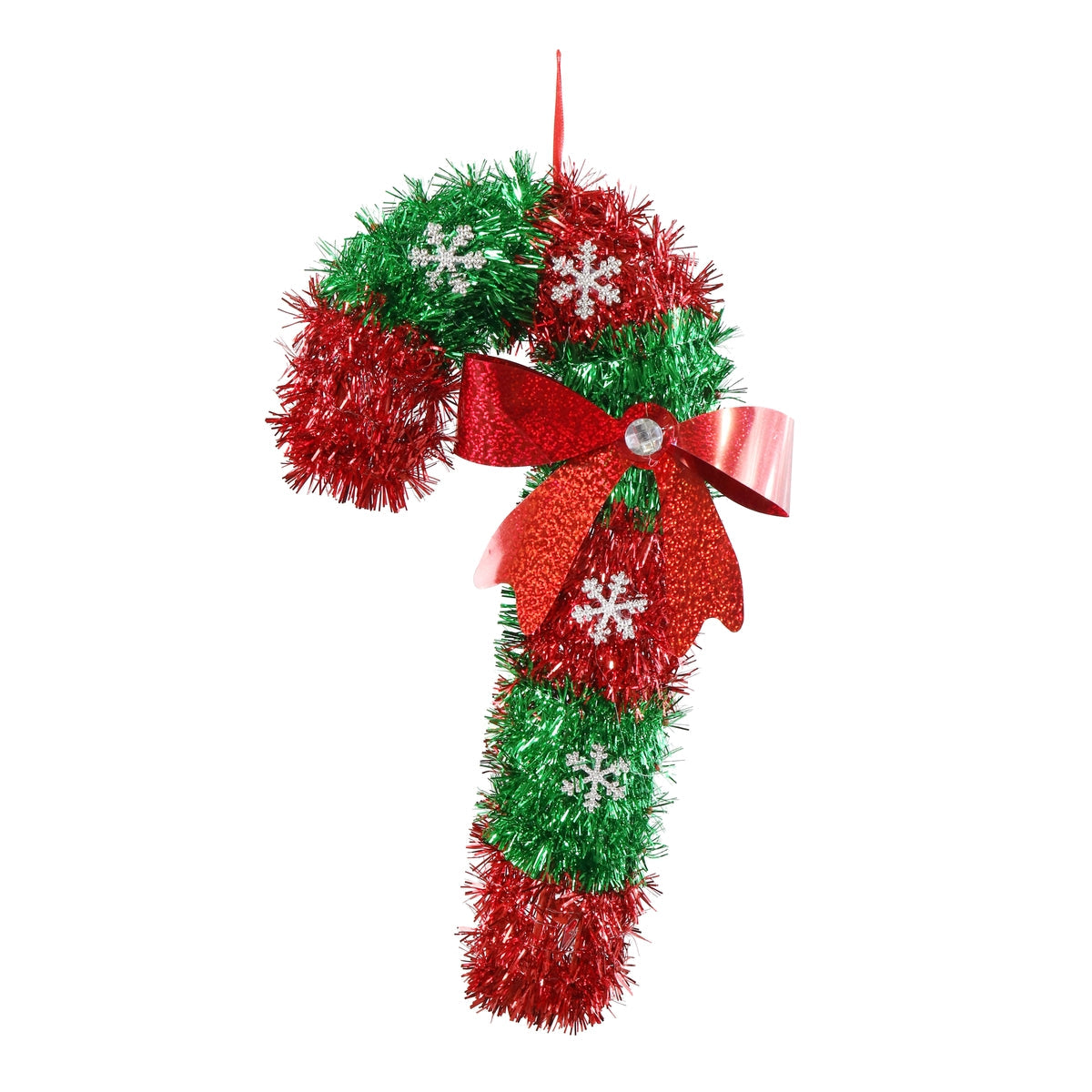 Tinsel Hanging Cane 2 Assorted