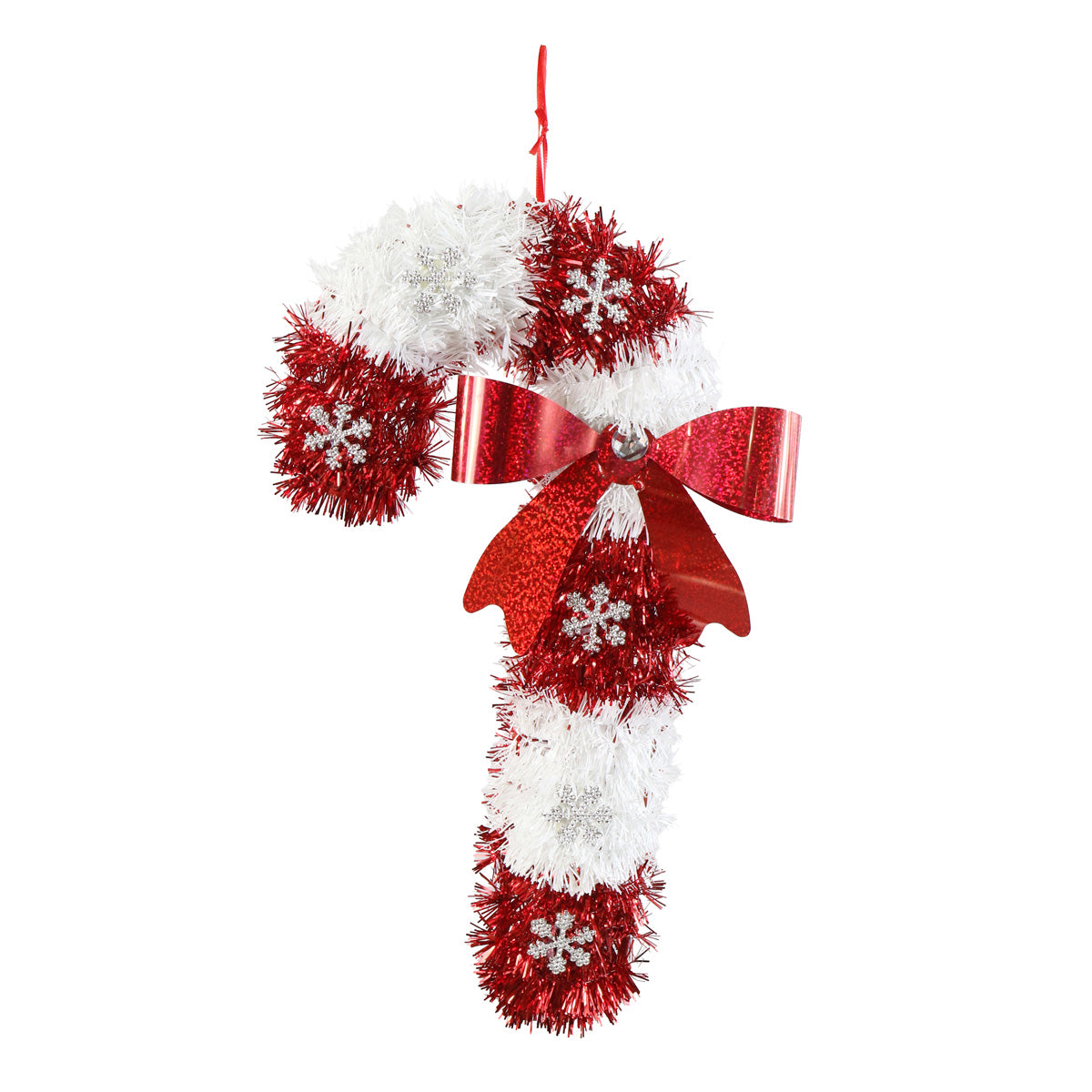 Tinsel Hanging Cane 2 Assorted