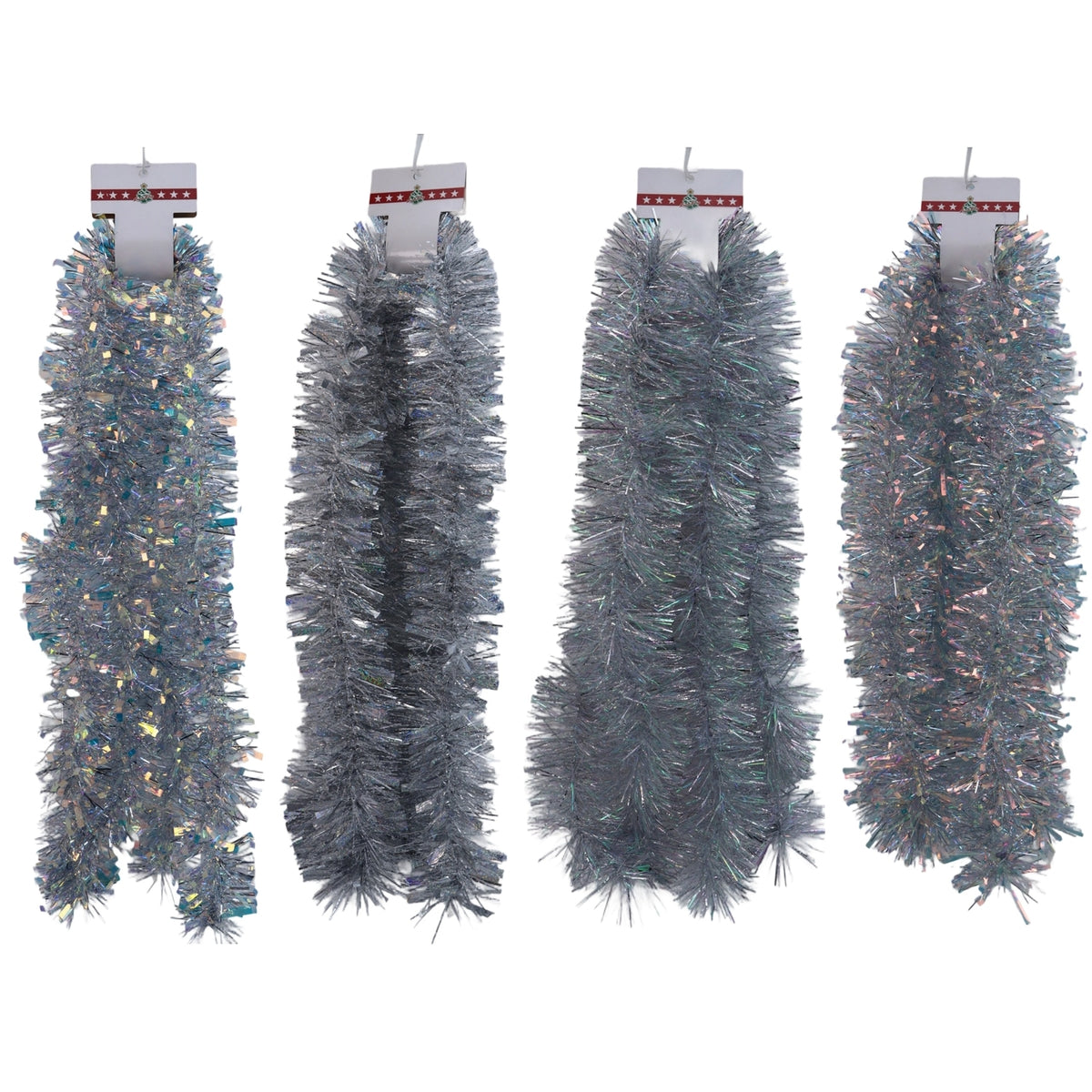 Tinsel Silver Iridescent Mix 4 Assorted