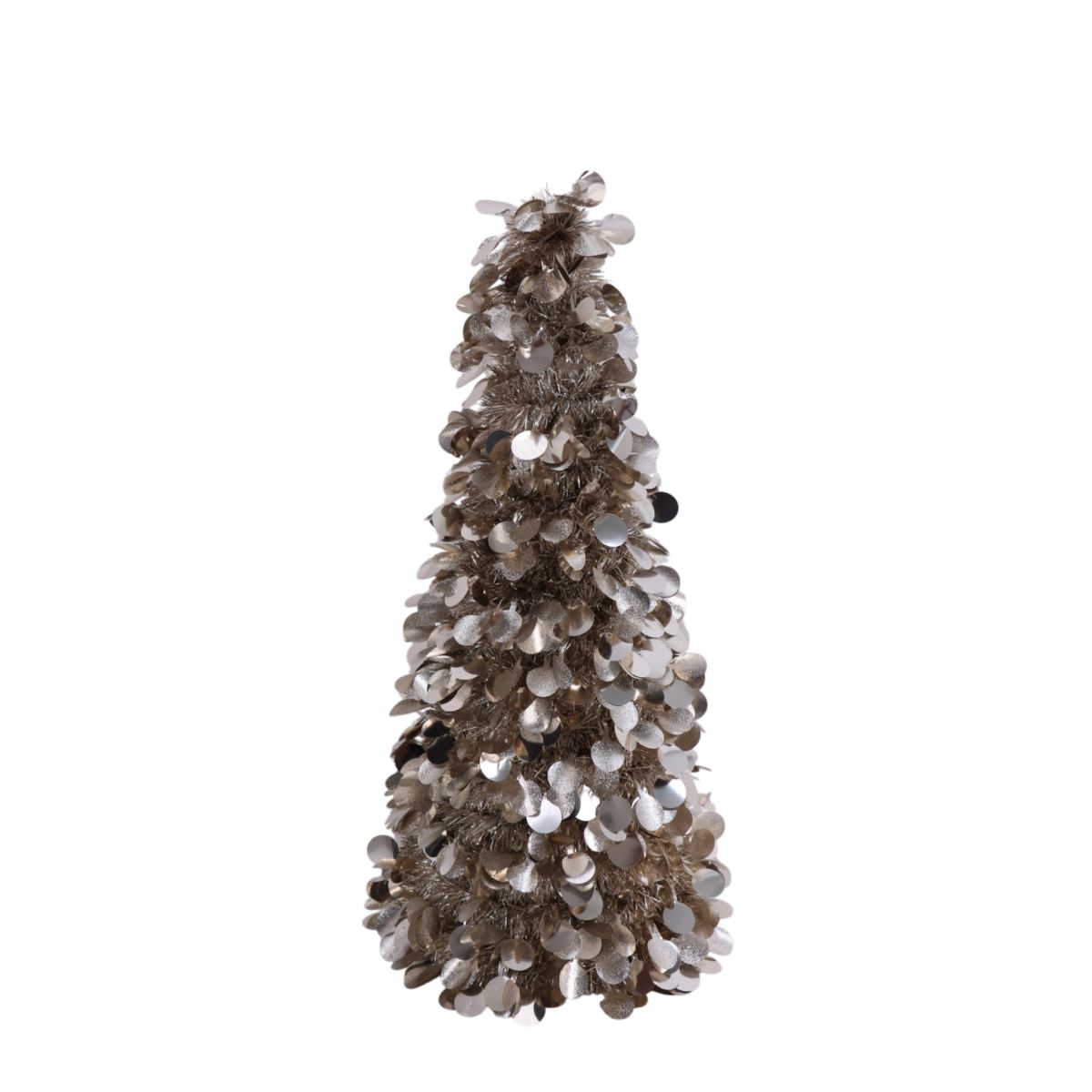 Champagne Large Dot Tinsel Christmas Tree 61cm