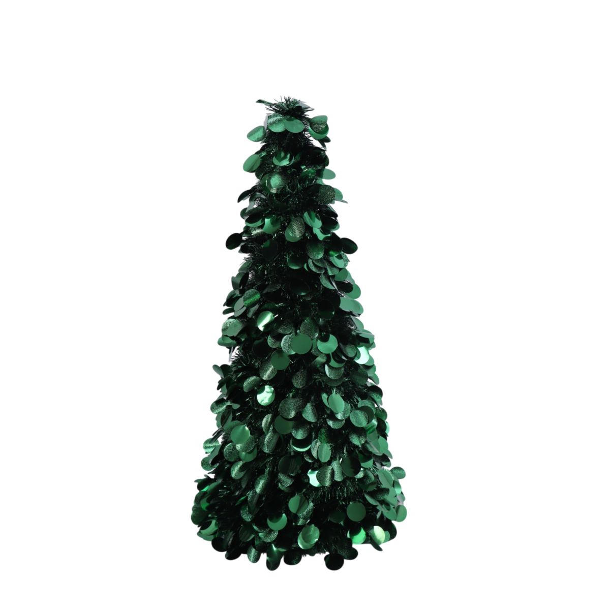 Large Dot Tinsel Christmas Tree 61cm - Forest Green