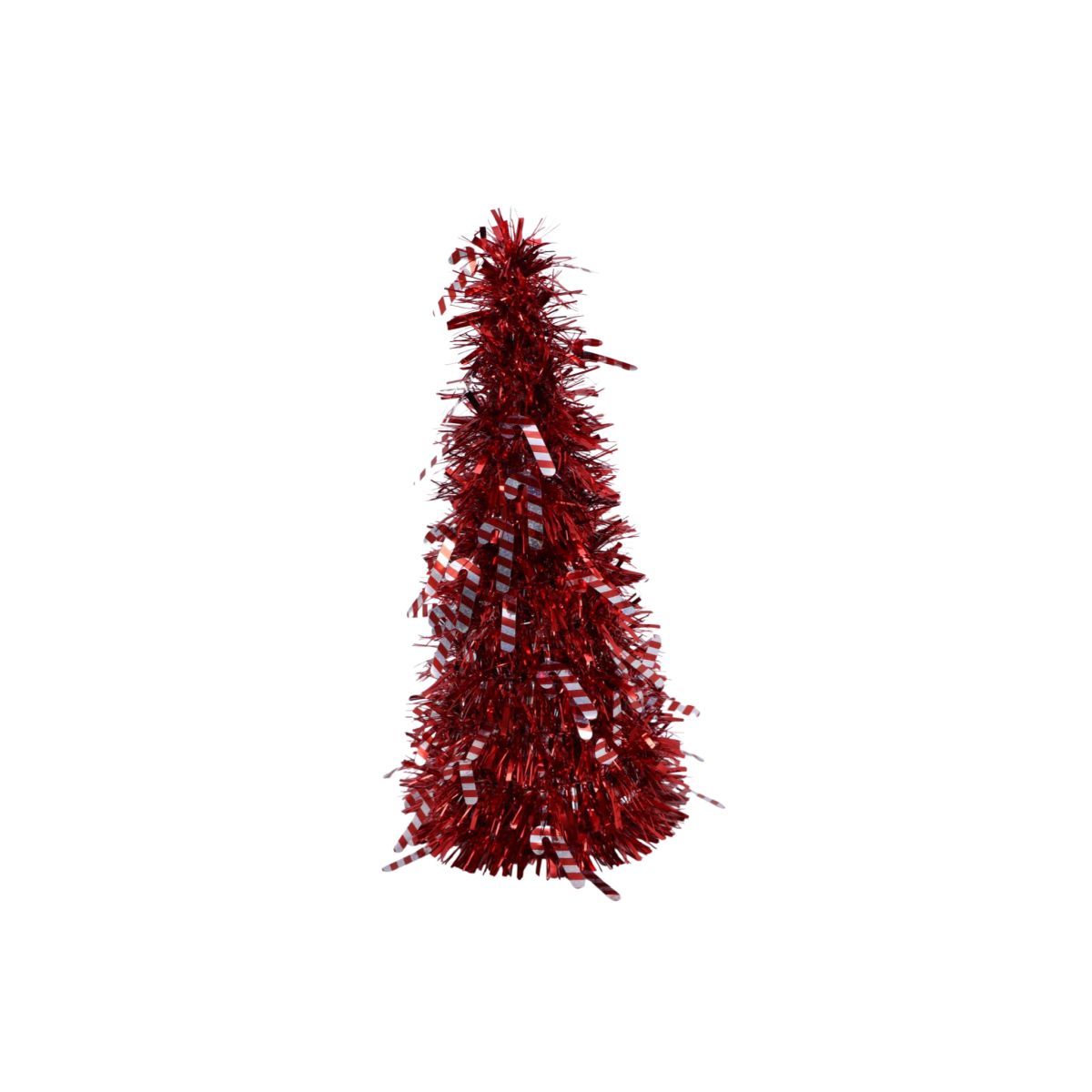 Candy Cane Tinsel Christmas Tree 18.5 x 46.7cm - Red