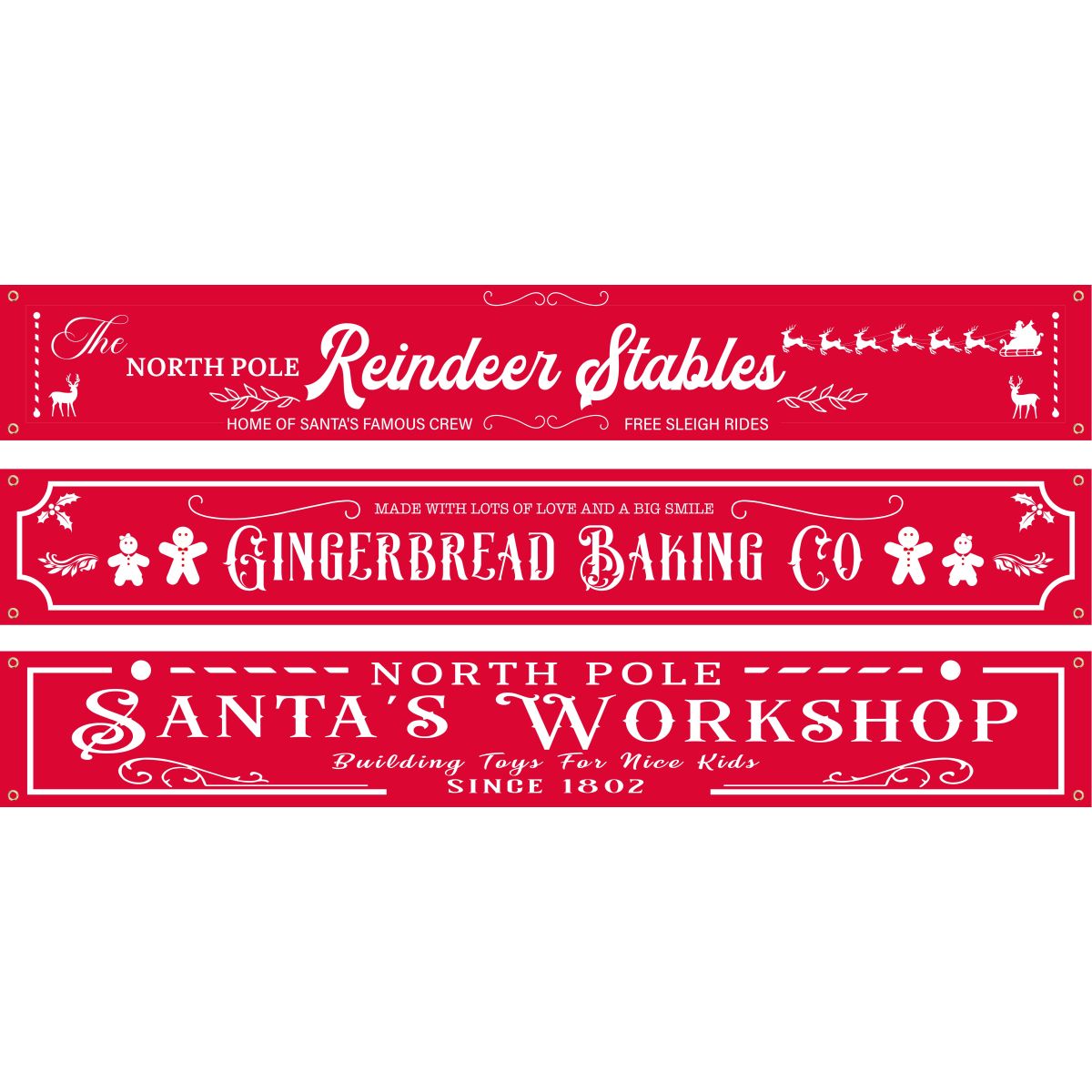 Christmas Traditional Banner 210cm - Assorted