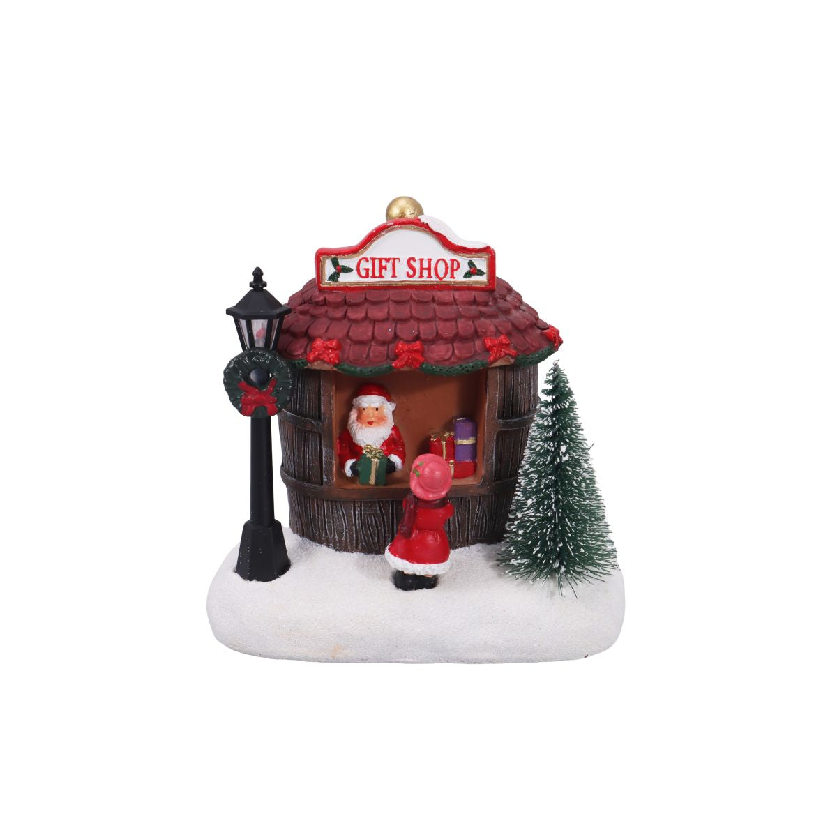 Small Resin Christmas Village Figure 12.5 x 8cm