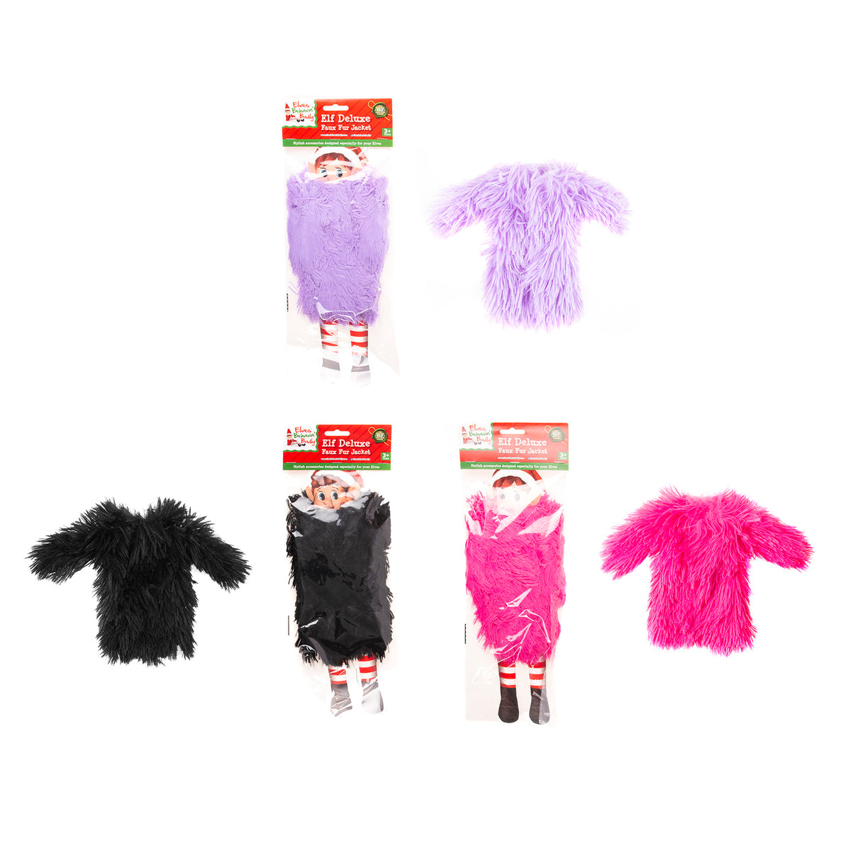 Christmas Elf Deluxe Long Fluffy Faux Fur Jacket