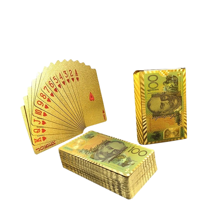 Gold Foil Aussie Playing Cards