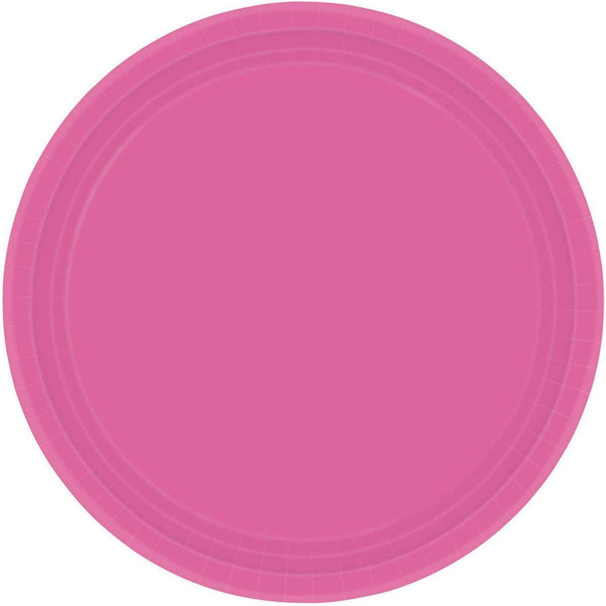 20 Pack 17cm Round Paper Plates - Bright Pink