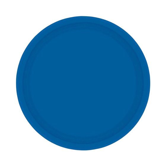 Paper Plate Royal Blue 17cm - 20 Pack