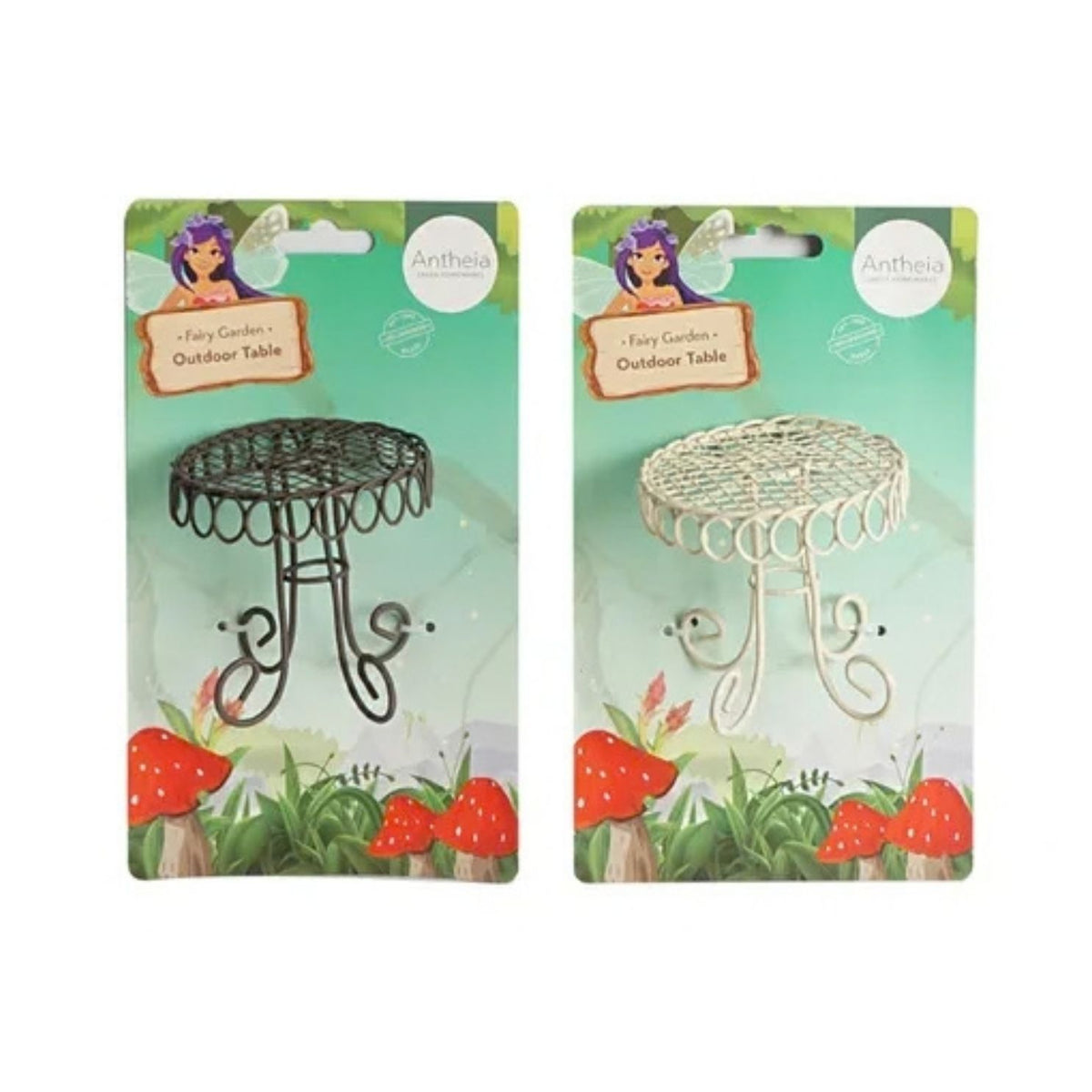 Fairy Metal Garden Table - 2 Assorted