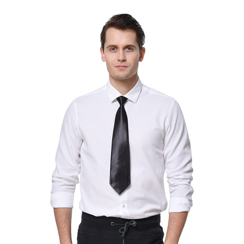 Black Fabric Party Tie - 44cm - PARTY PLANET