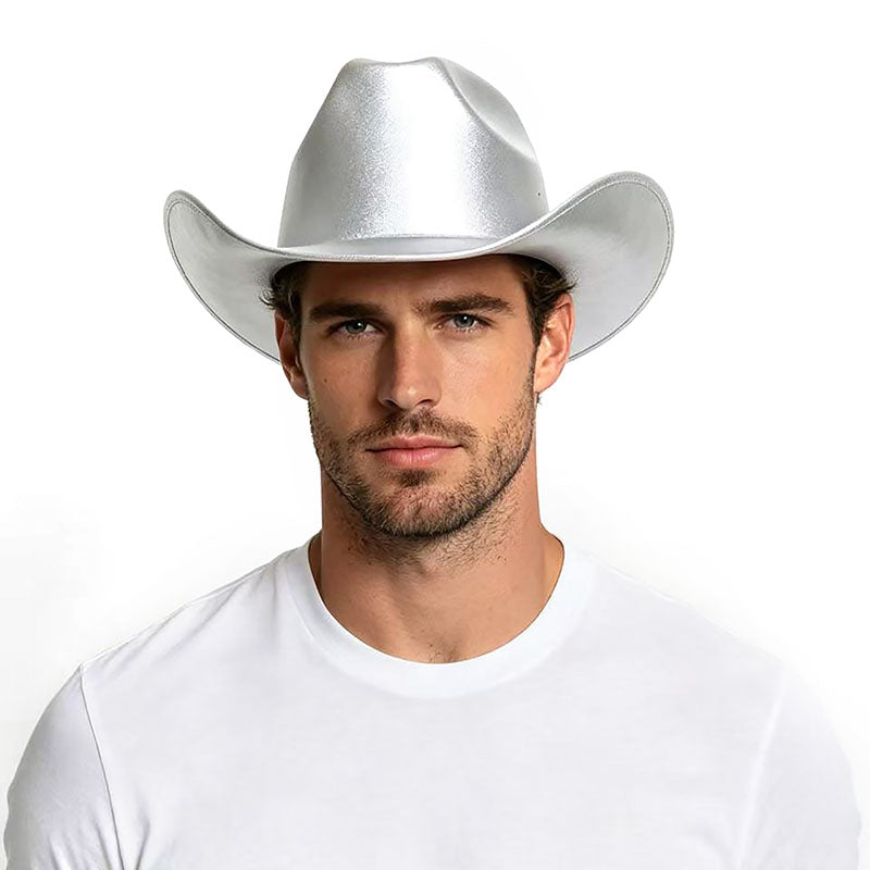 Silver Cowboy Hat - PARTY PLANET