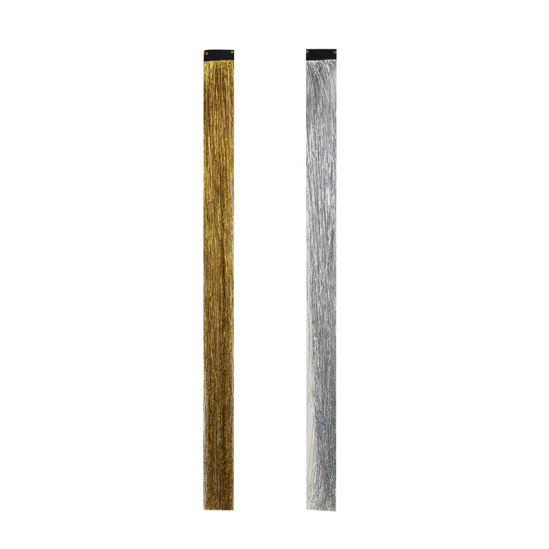2 Pack Gold and Silver Hair Extension - Assorted - PARTY PLANET
