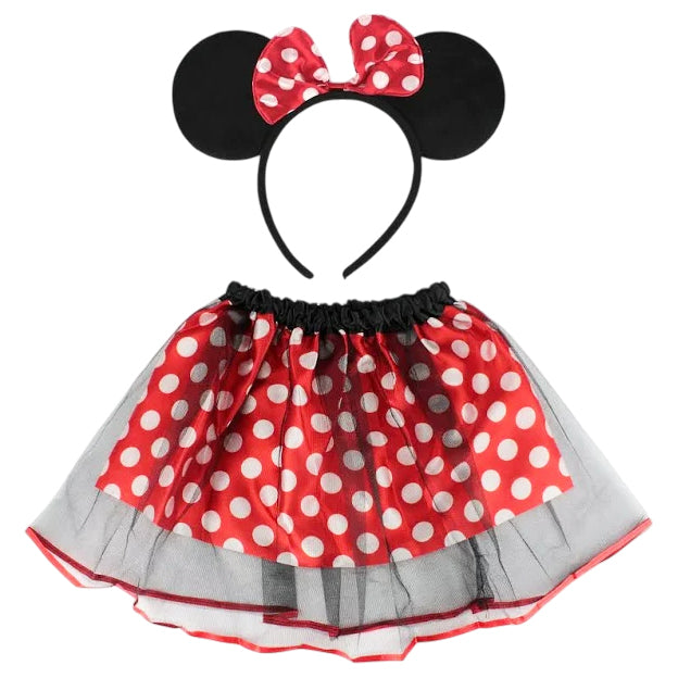 Mouse Ears Headband and Polka Dot Tutu Set