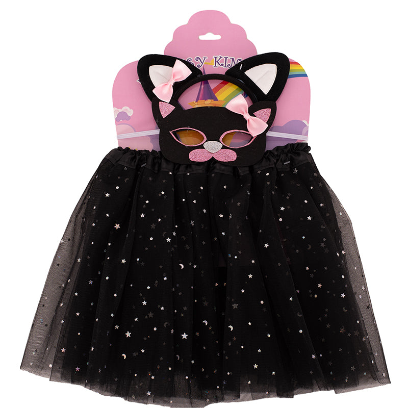 Black Cat Tutu Costume Set - 3 Piece - PARTY PLANET