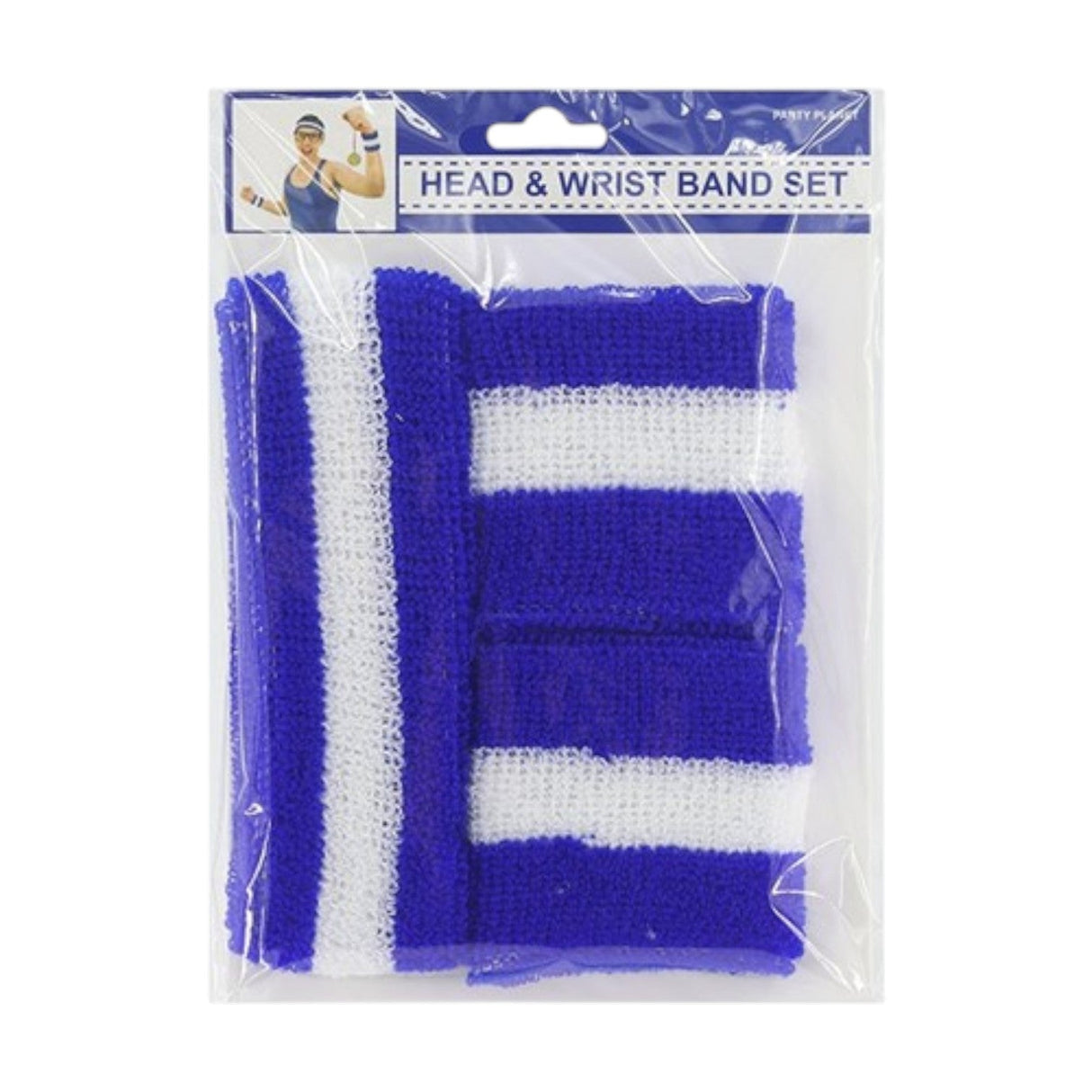 Sweat Band Set Blue 3 Piece