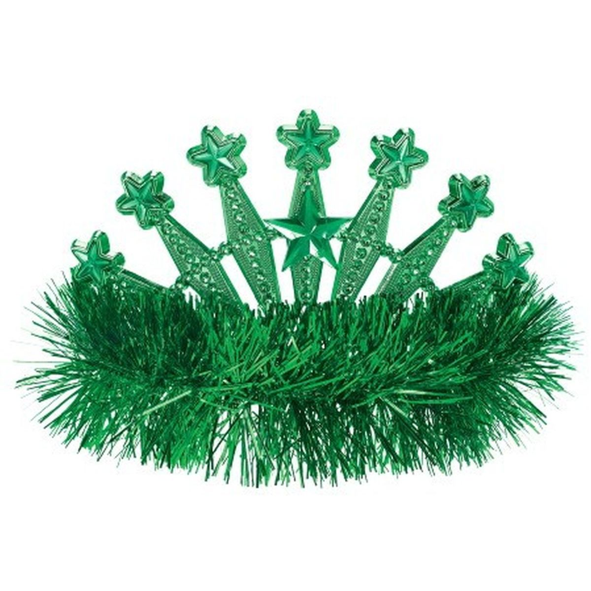 Green Tinsel Tiara