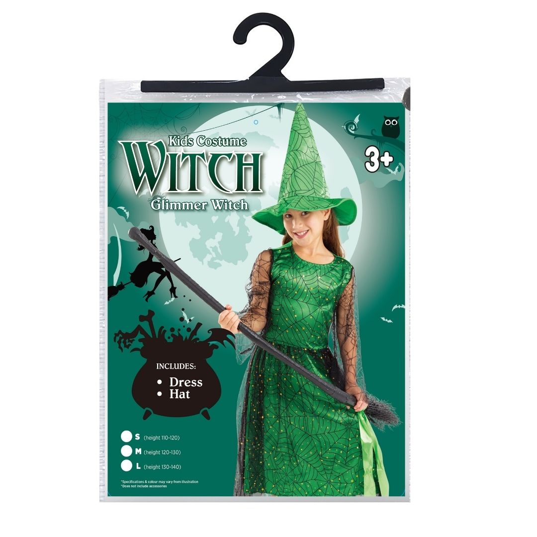 Glimmer Witch Dress with Hat - Kids