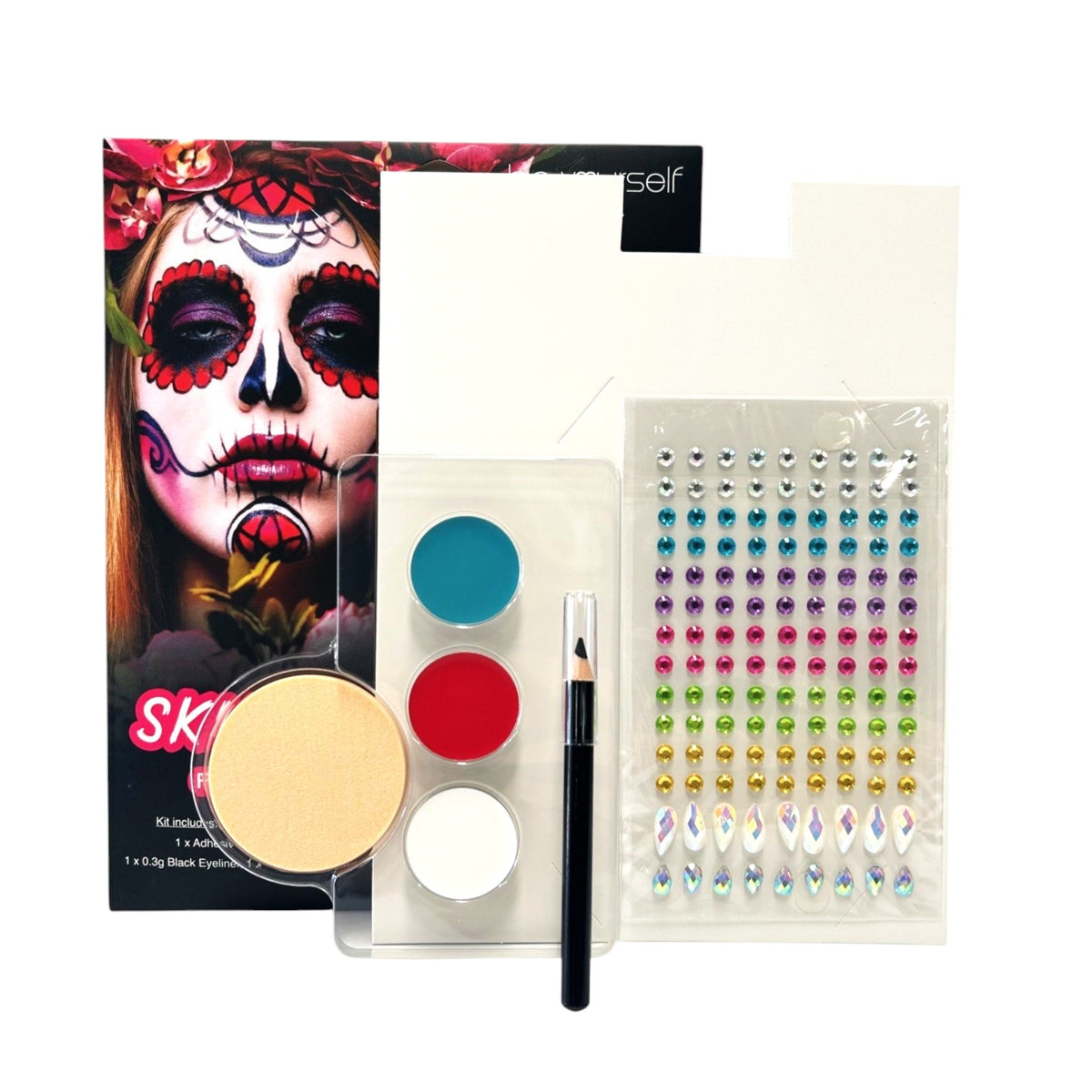Candy Skull Makeup Kit with Gems