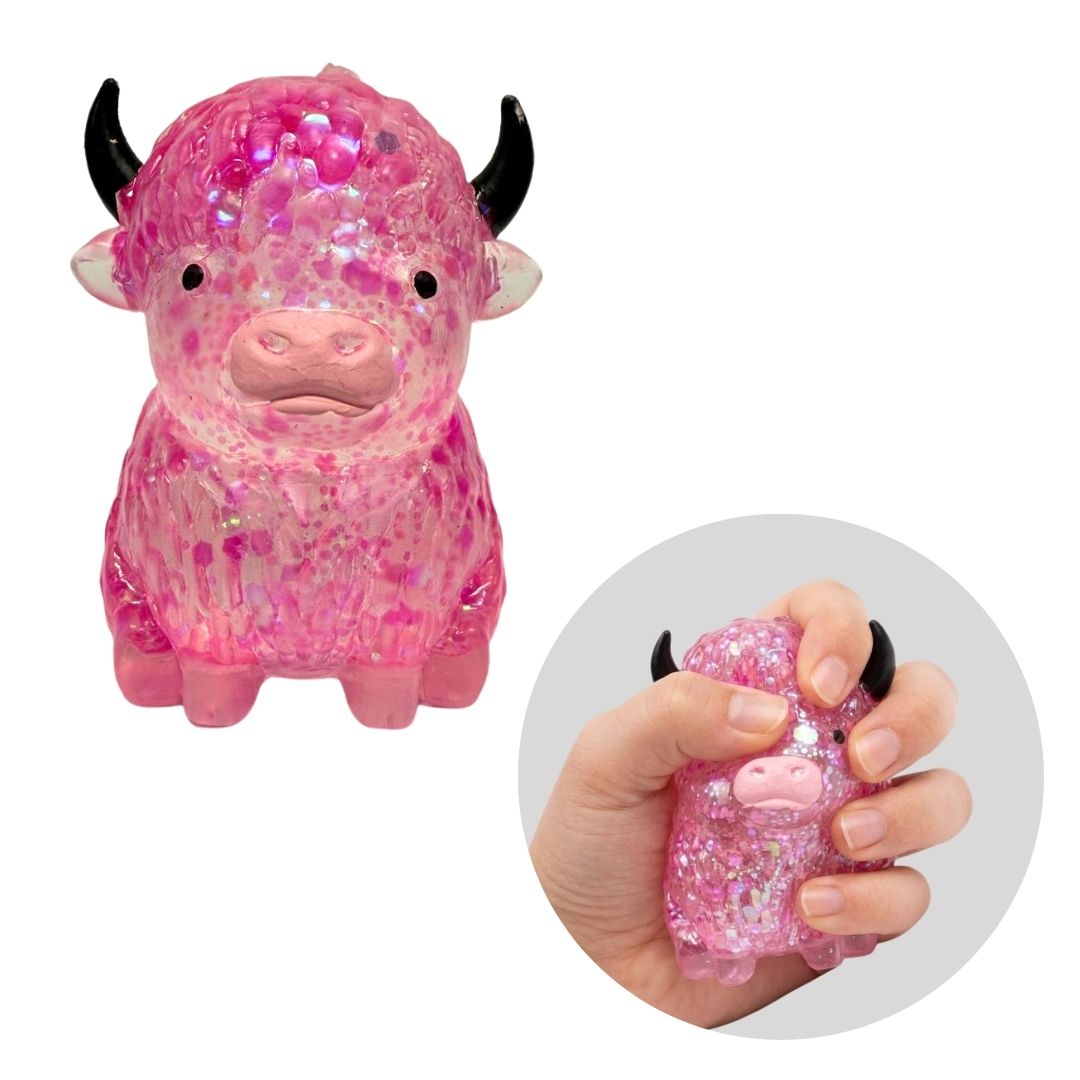Squishy Glitter Highland Cow - Assorted