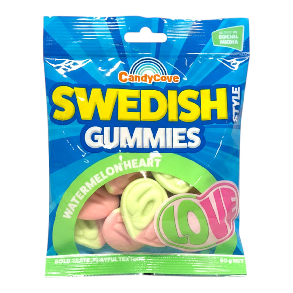 Swedish Style Gummies - Watermelon Hearts
