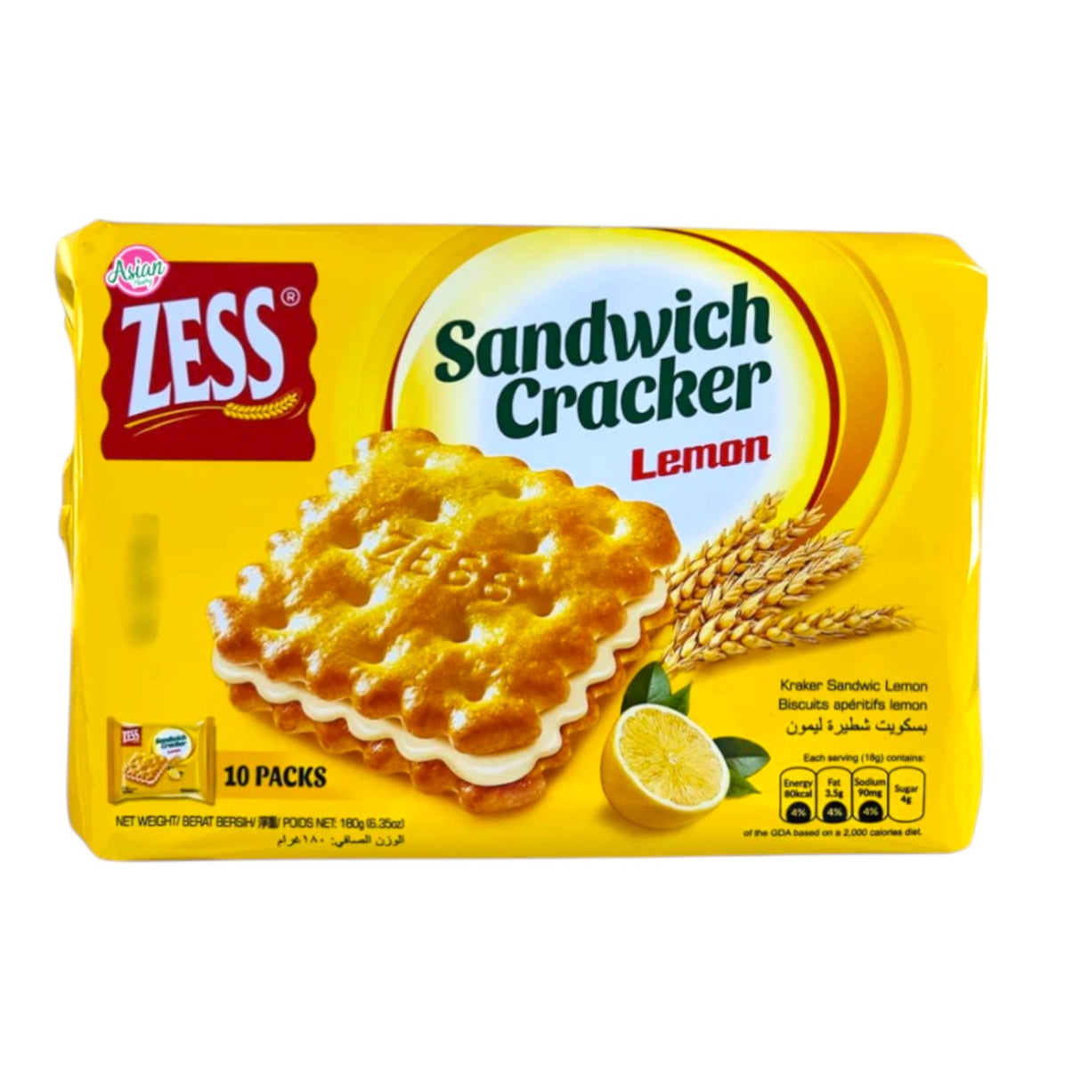 Zess Lemon Sandwich Crackers - 180g
