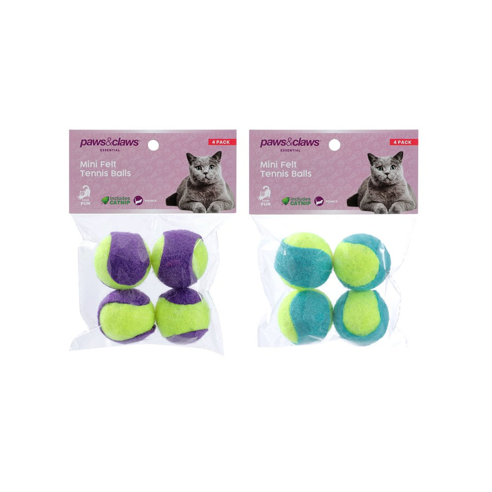 Mini Felt Cat Tennis Balls