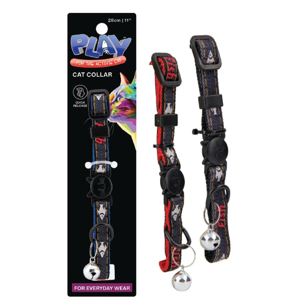 Cat Collar Fish Print