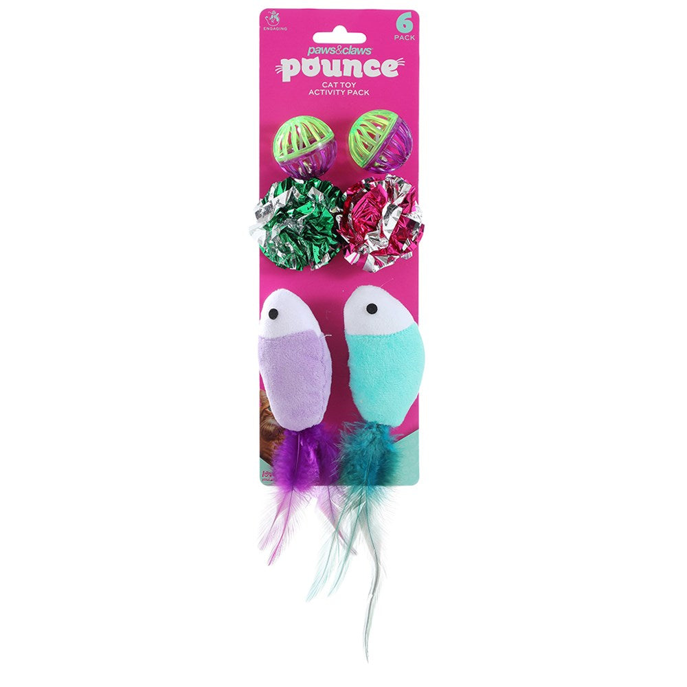 6 Pack Cat Toy Activity Pack