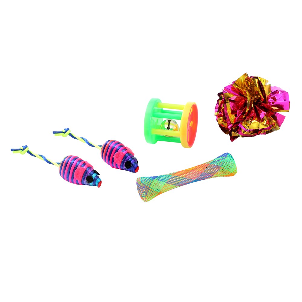 5 Pack Cat Toy Assorted - 2 Designs