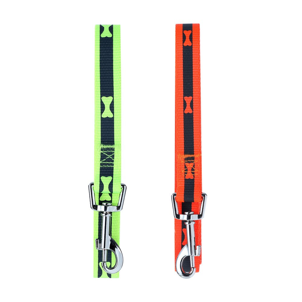 Reflective Bone Print Dog Lead 150 x 2cm