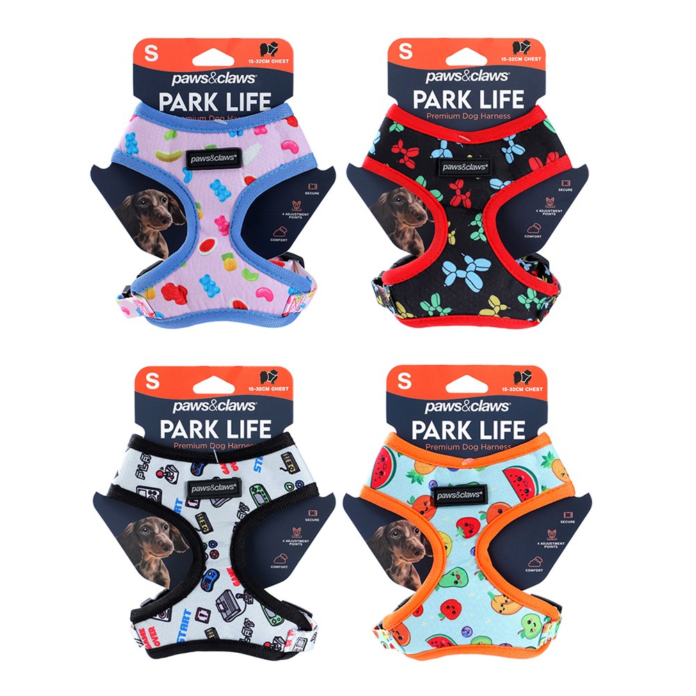 Printed Dog Harness Small 15-32cm 4 Assorted Designs