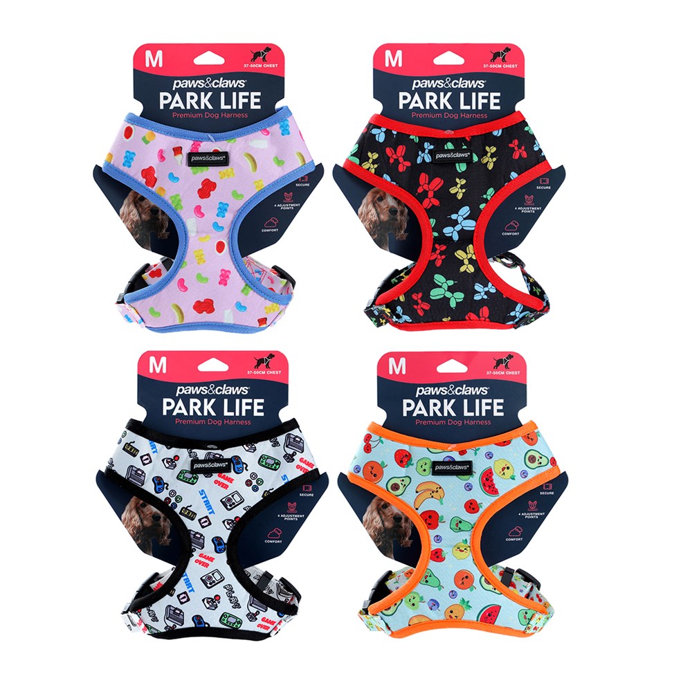 Printed Dog Harness Medium 37-50cm 4 Assorted Designs