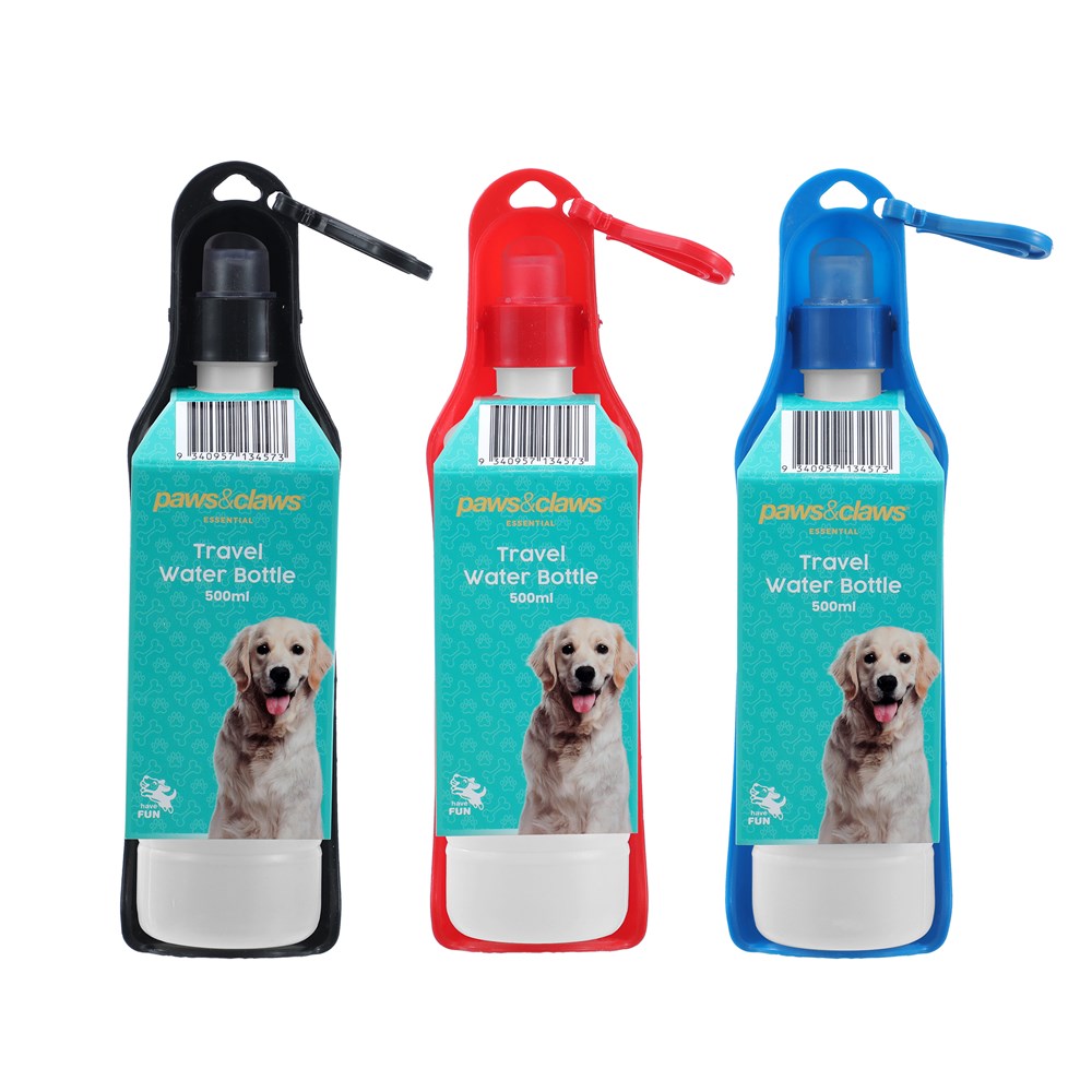 Pet Travel Water Bottle 500ml - Assorted