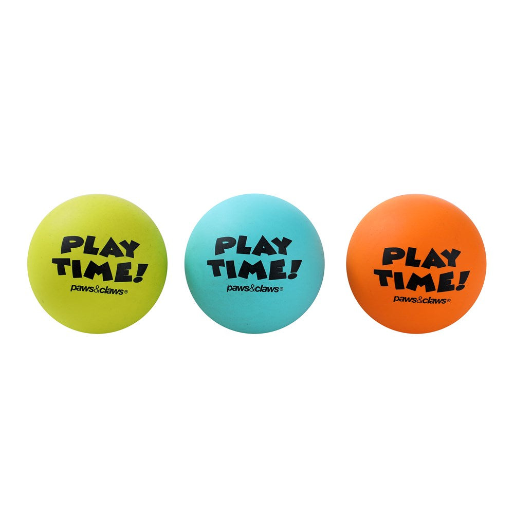 3 Pack Flexi-Bounce Ball Dog Toy 6cm