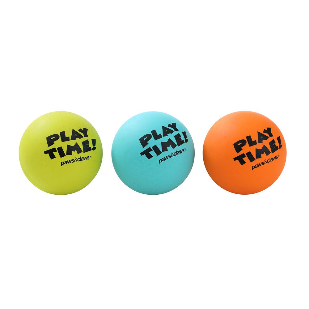 3 Pack Flexi-Bounce Ball Dog Toy 6cm