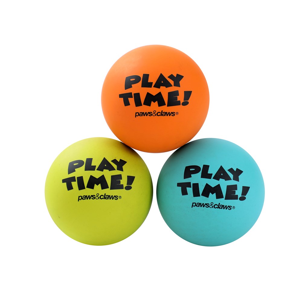 3 Pack Flexi-Bounce Ball Dog Toy 6cm