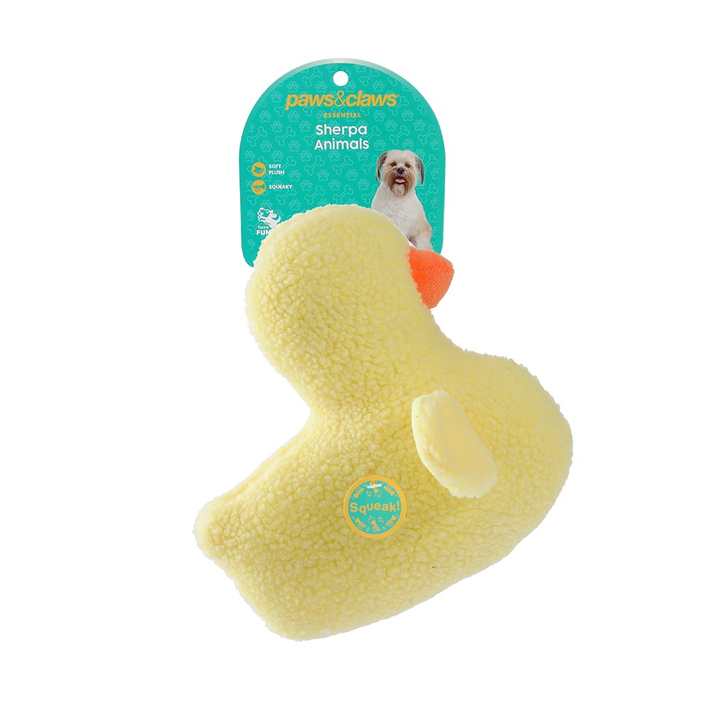 Sherpa Animal Squeaker Dog Toy 25 x 15cm