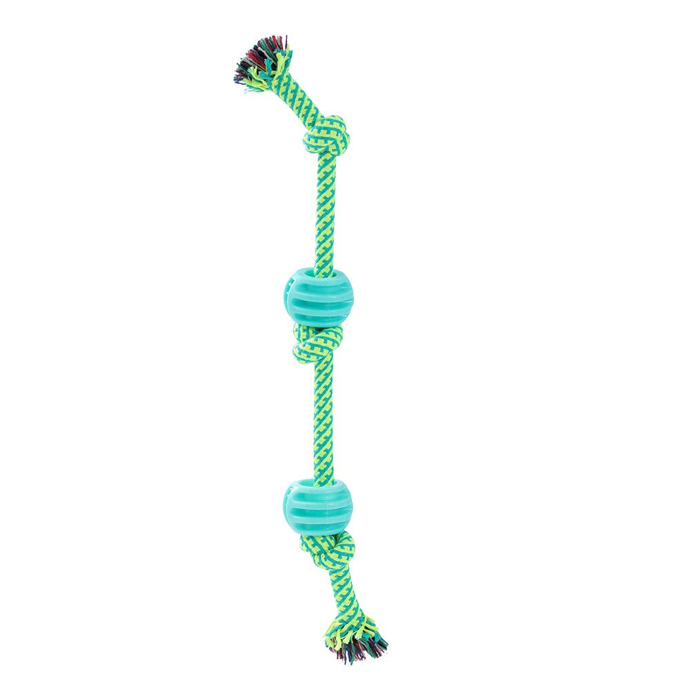 Rubber Rope and Ball Dog Tugger Toy 39cm