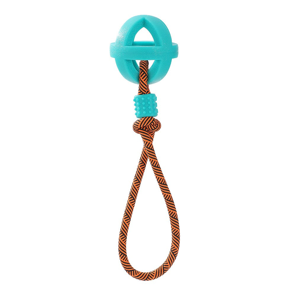 TPR Ball with Rope Dog Toy 36cm - Assorted