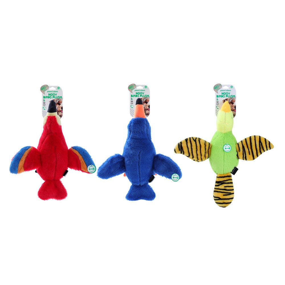 XL Recycled Plush Honking Bird Dog Toy 3 Assorted