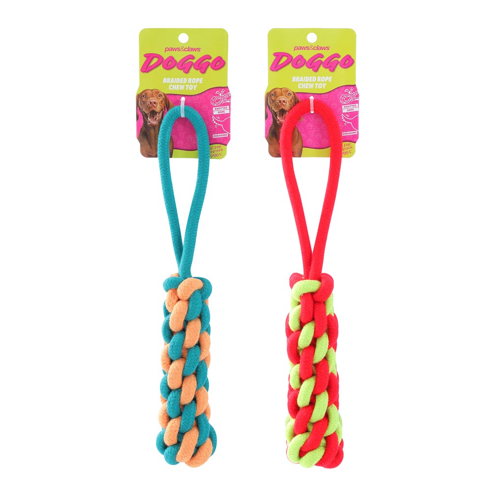 2 Pack Rope Chew Dog Toy Assorted 29cm