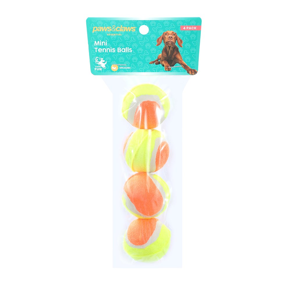 Mini Tennis Balls - 4 Pack